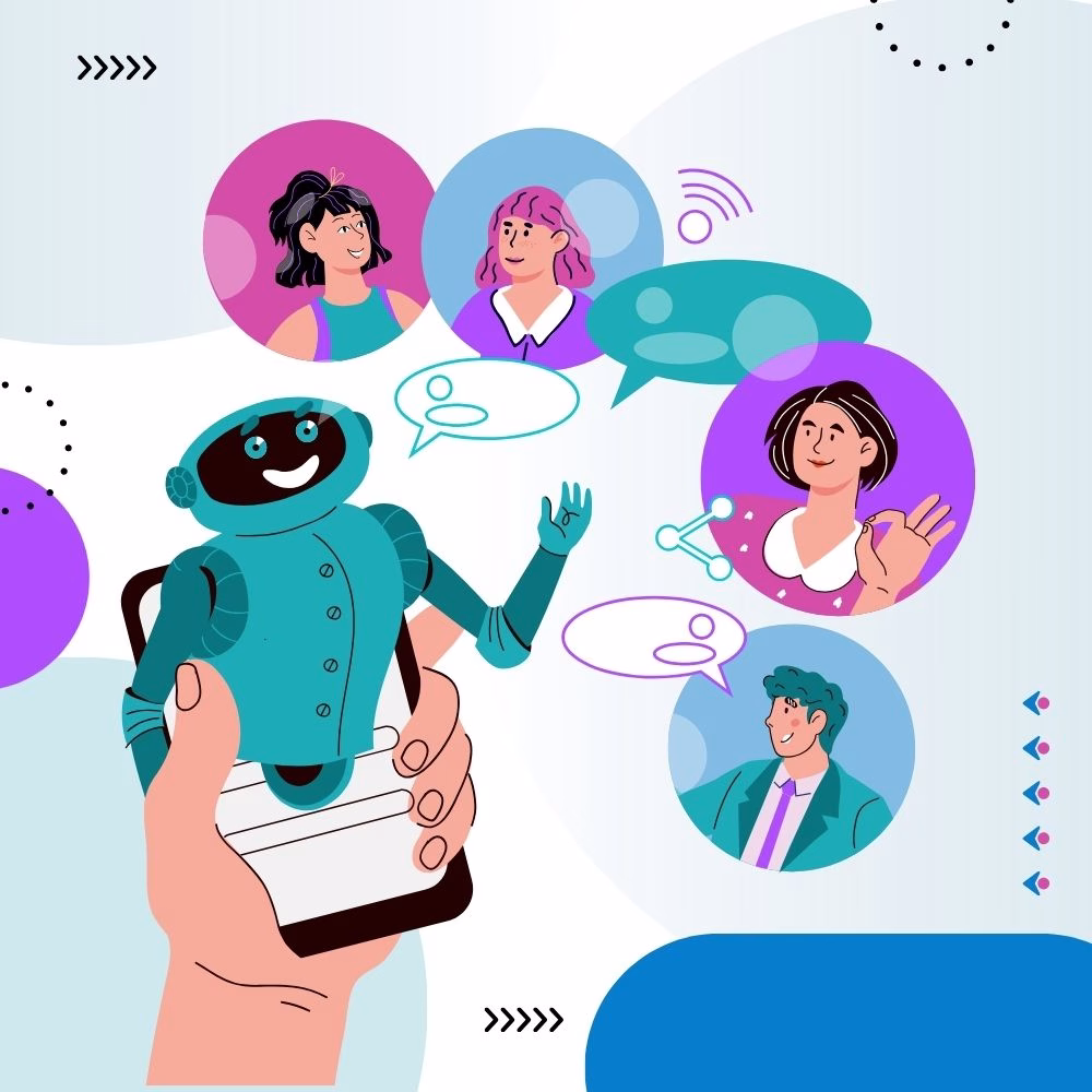 Illustration showing 15 different types of virtual assistants offering administrative, marketing, customer support, and technical services.
